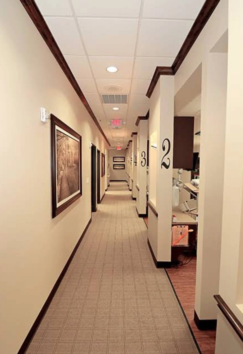 Hallway leading to Todd Dental Co. treatment rooms